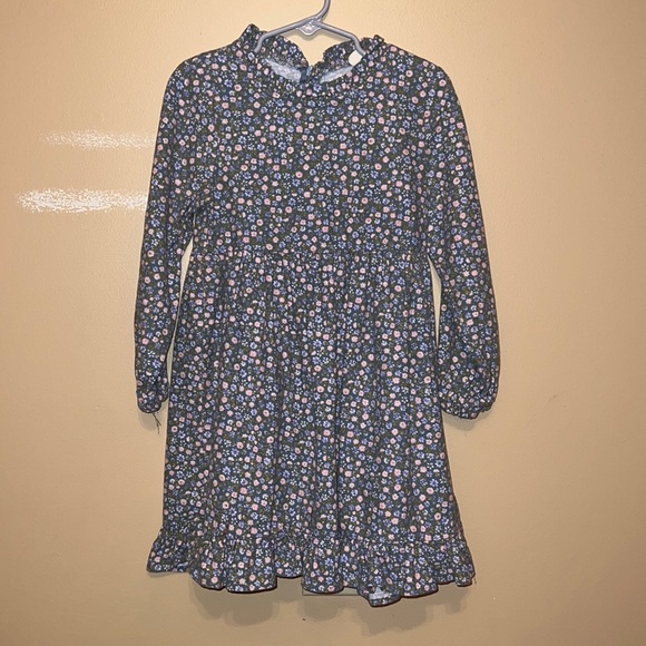 Girls floral, long sleeve dress - Picture 1 of 3
